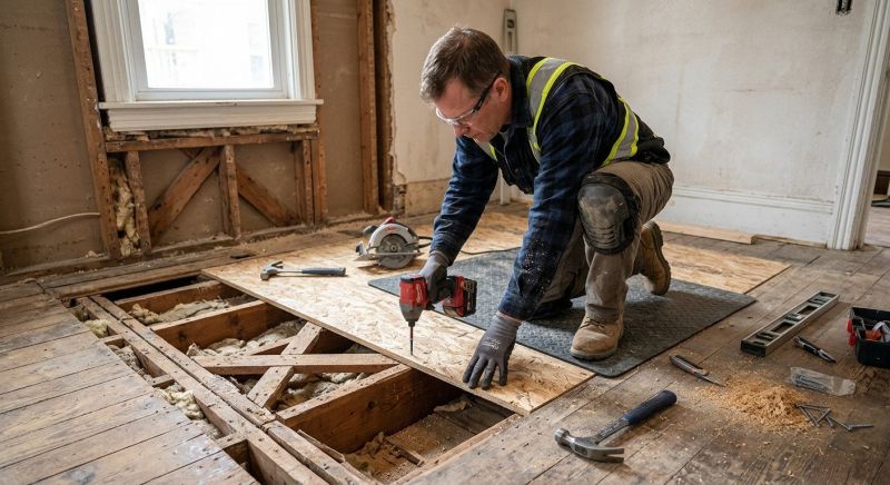 Sagging Floor Joist Repair in Wilmington, NC
