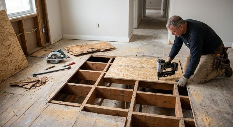 Plywood Subfloor Repair in Wilmington, NC